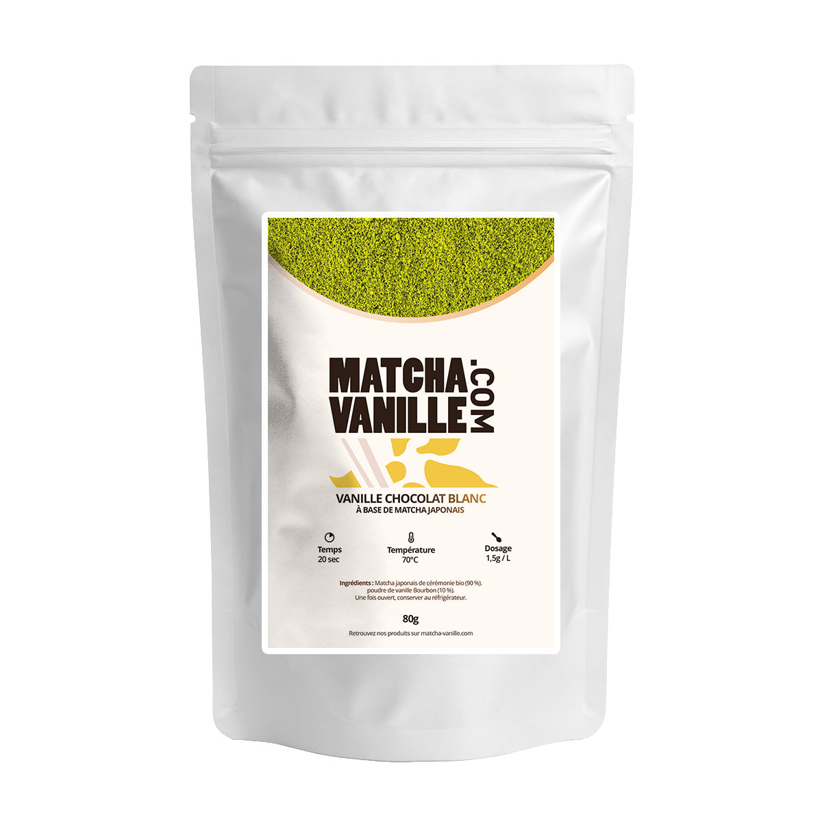 Matcha vanille chocolat blanc