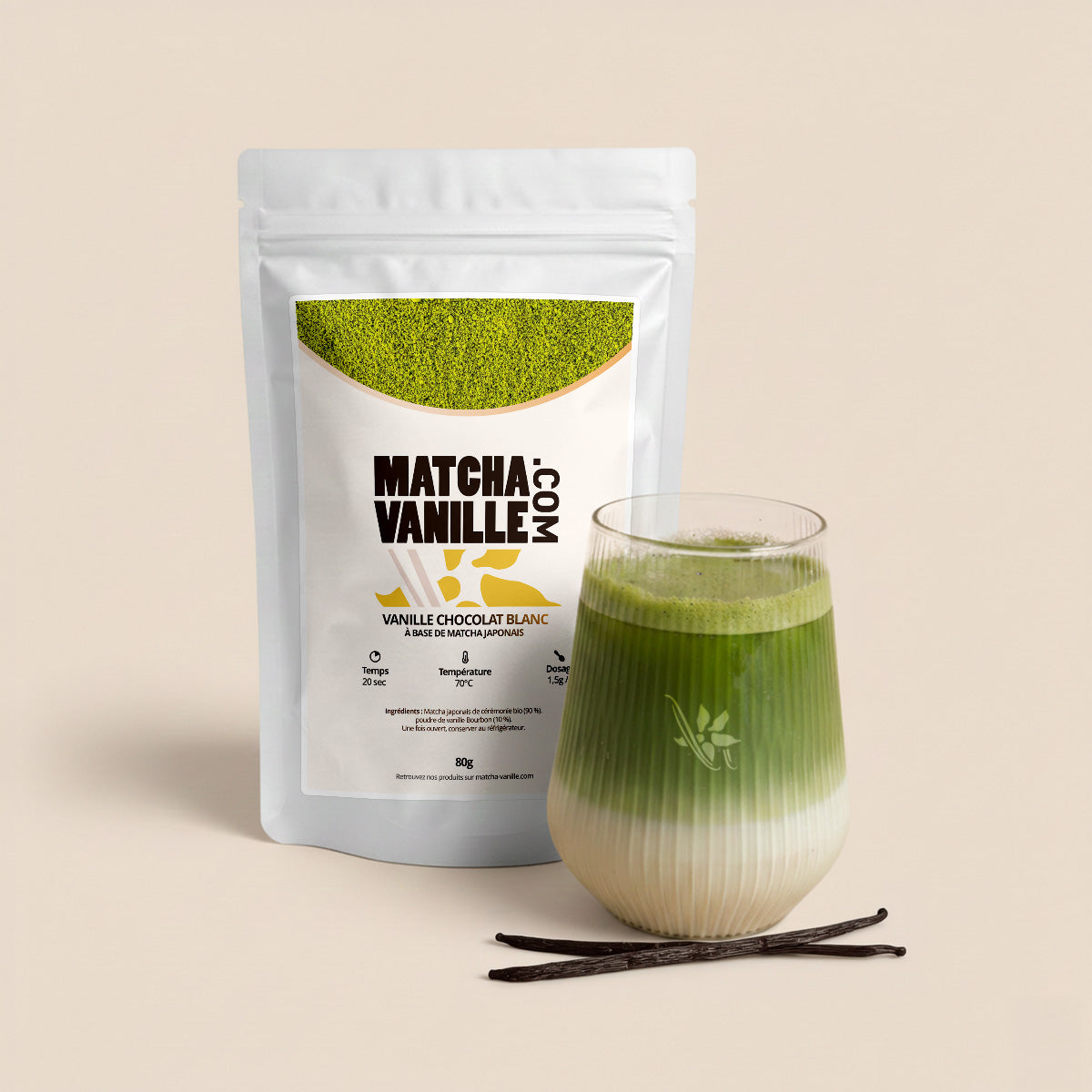 Matcha latte chocolat blanc